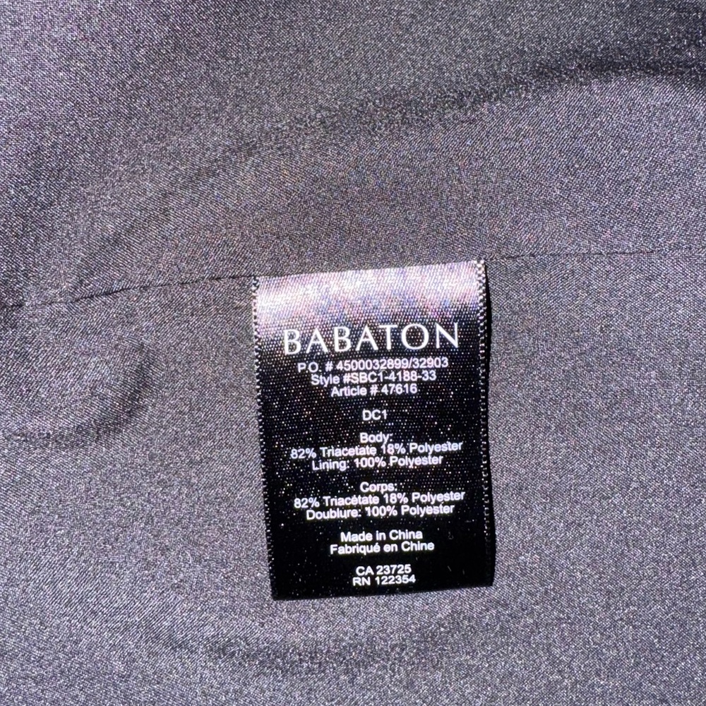 Aritzia Babaton Navy and Black silky bomber Jacket - Size M - Picture 9 of 10